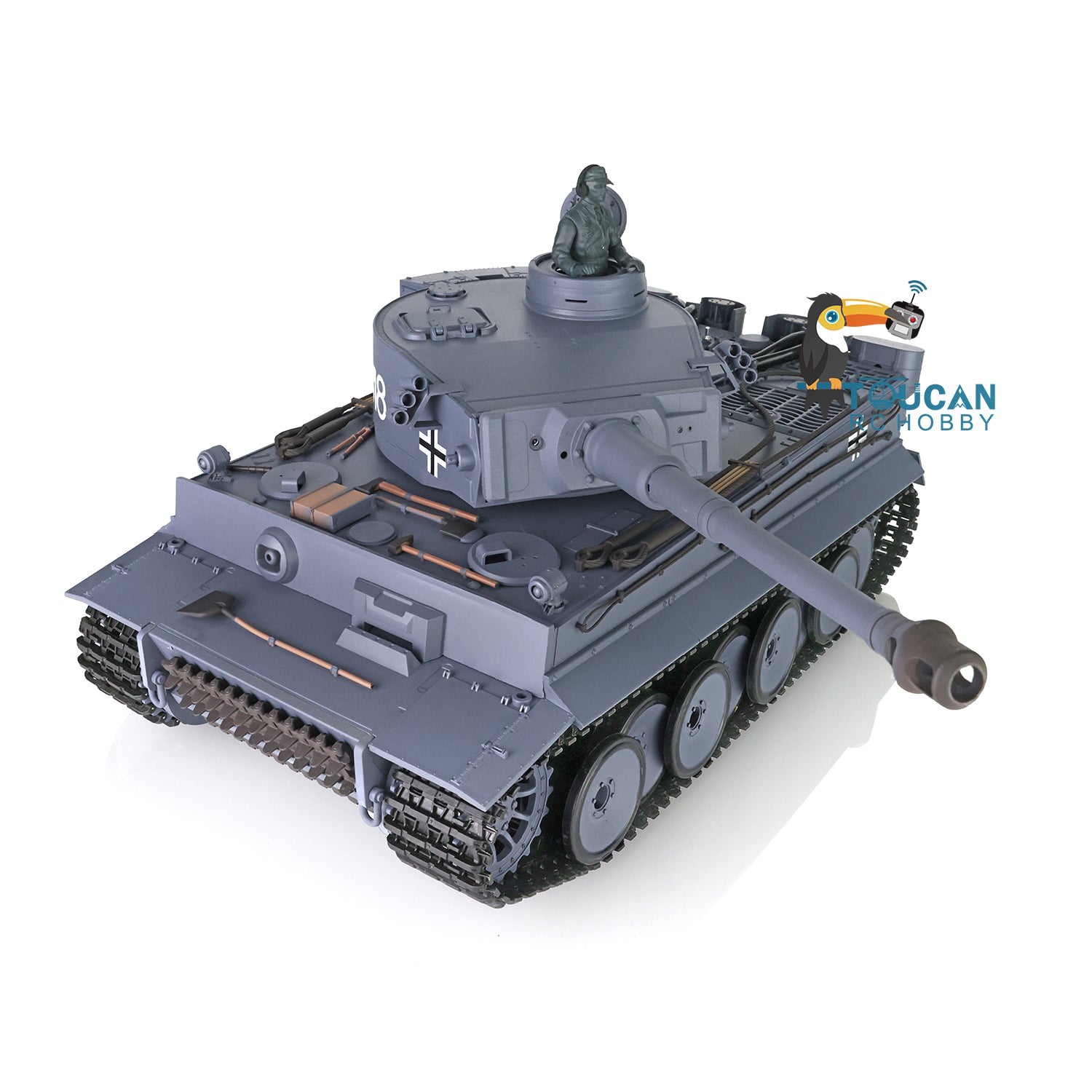 1/16 Scale Henglong German Tiger I RTR RC Tank - 2.4Ghz Remote Control, Smoke & BB Unit, Infrared Combat System (Model 3818) | Fast Free Shipping | Perfect for Military Enthusiasts, Collectors & RC Battles