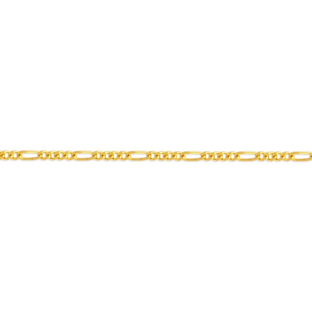 14K Gold Figaro Chain Necklace for Women & Men - Italian Concave Link Design, 1.2mm to 9.6mm Width, 14-26 Inch Length - Durable Shiny Jewelry Gift for Birthday, Anniversary & Special Occasions
