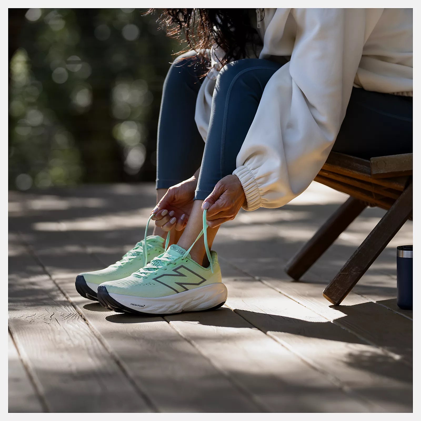 New Balance Women's Fresh Foam X 1080 v14 Running Shoes - Sweetgrass/Reflection/Silver Metallic - Lightweight Cushioned Sneakers for Jogging, Gym Workouts & Everyday Comfort