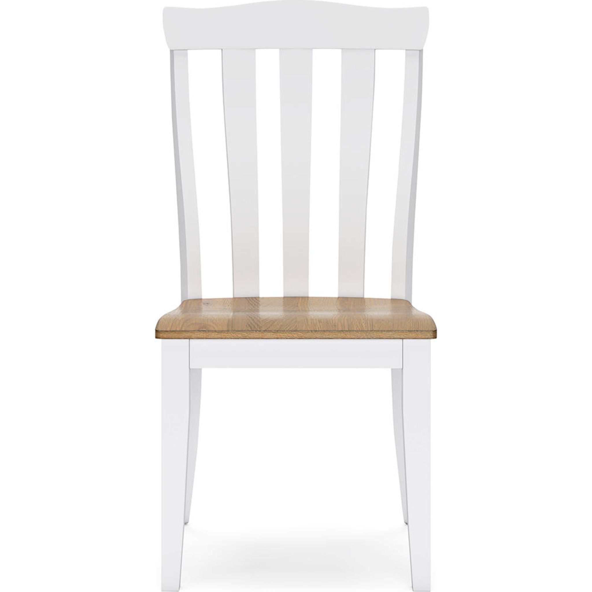Ashbryn Modern Dining Chair - White & Natural Wood Finish (D844-01) - Perfect for Kitchen, Dining Room, and Breakfast Nook