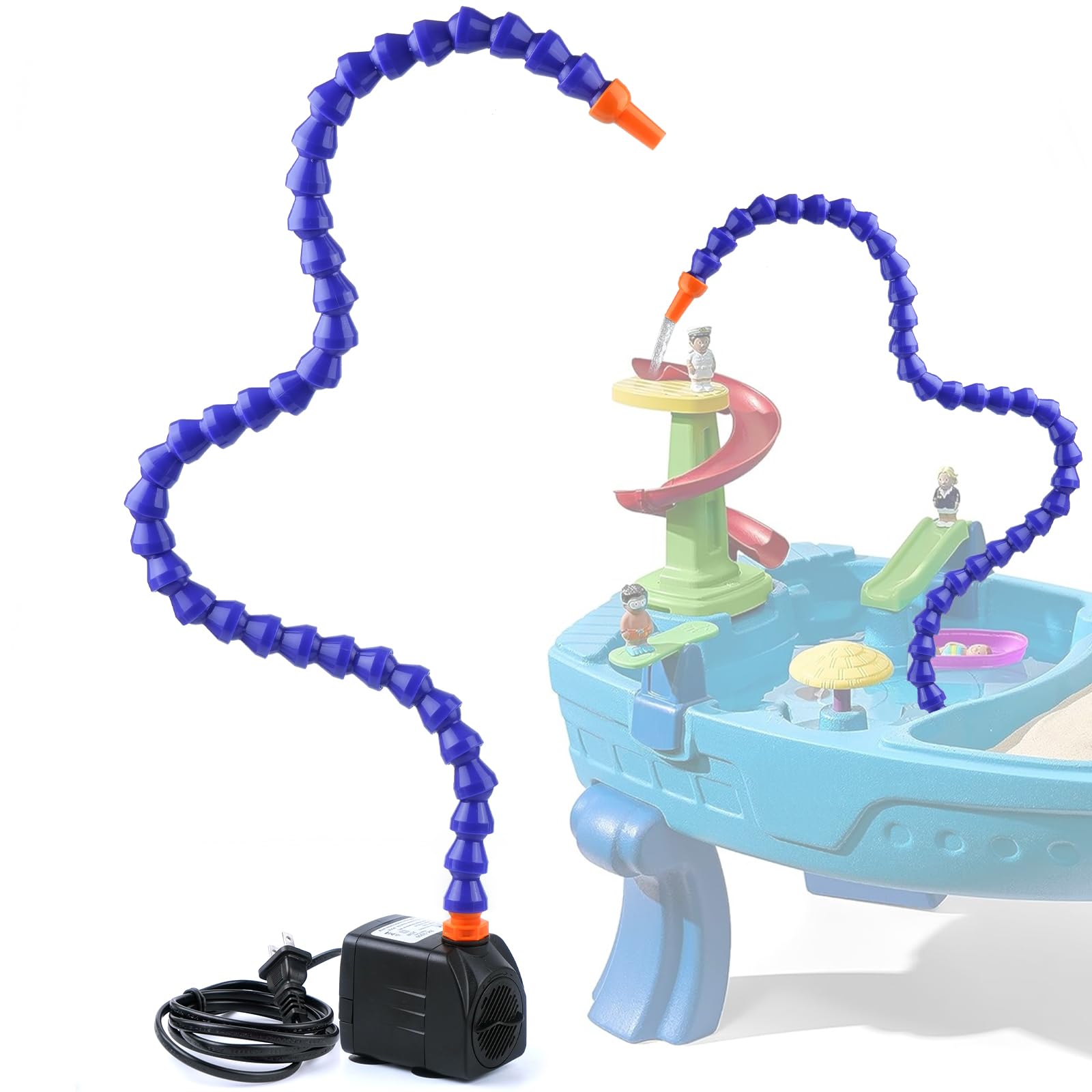 **Outdoor Water Table Pump for Kids - Sand & Water Play Set with Splash Pipe, Summer Toddler Activity Toy for Backyard, Pool & Beach Fun**