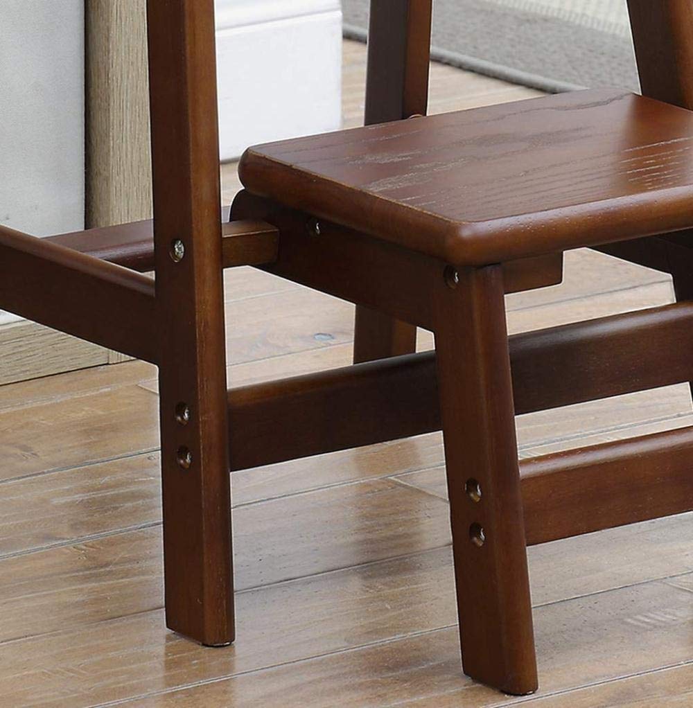 2-Step Foldable Wooden Step Stool for Kitchen, Indoor Climbing Stool, Multifunctional Ladder Chair for Home, Flower Stand & Shoe Bench - Perfect for Reaching High Shelves, Decorating, and Organizing