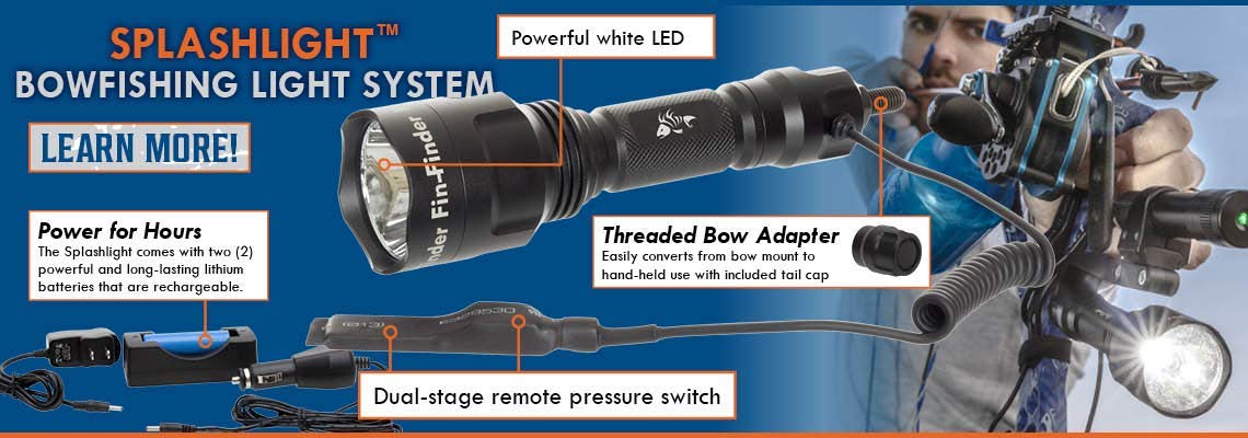 Bowfishing Light - High-Powered LED Underwater Fishing Light for Night Bowfishing - Perfect for Kayak, Boat, and Shore Fishing - Attracts Fish in Dark Waters