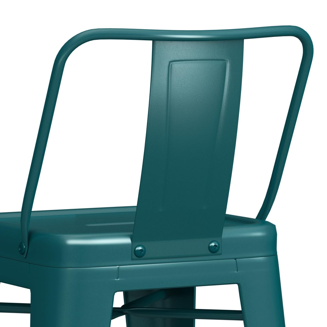 SIMPLIHOME Rayne 24 Inch Counter Height Stool - Set of 4, Teal Blue Metal Bar Stools with Square Seat for Kitchen Island, Breakfast Nook & Dining Room - Modern Home Decor & Comfortable Seating