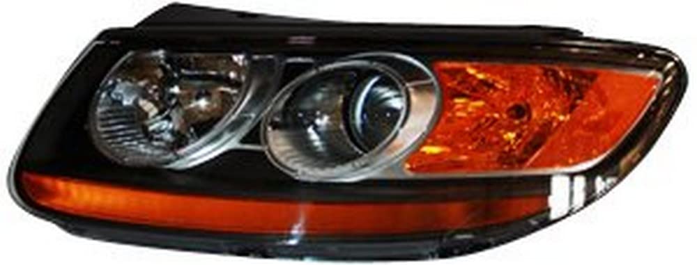 TYC Left Headlight Assembly Compatible with 2007 Hyundai Santa Fe - Replacement Car Headlamp for Improved Night Driving Safety