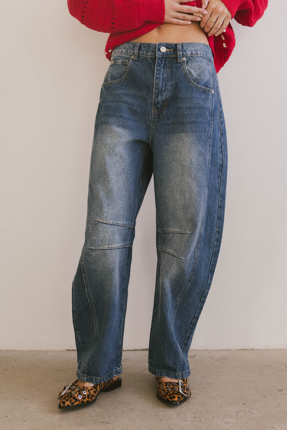 Lisette Women's High Waist Skinny Barrel Jeans - Dark Wash Denim Pants for Casual Wear & Everyday Outfits
