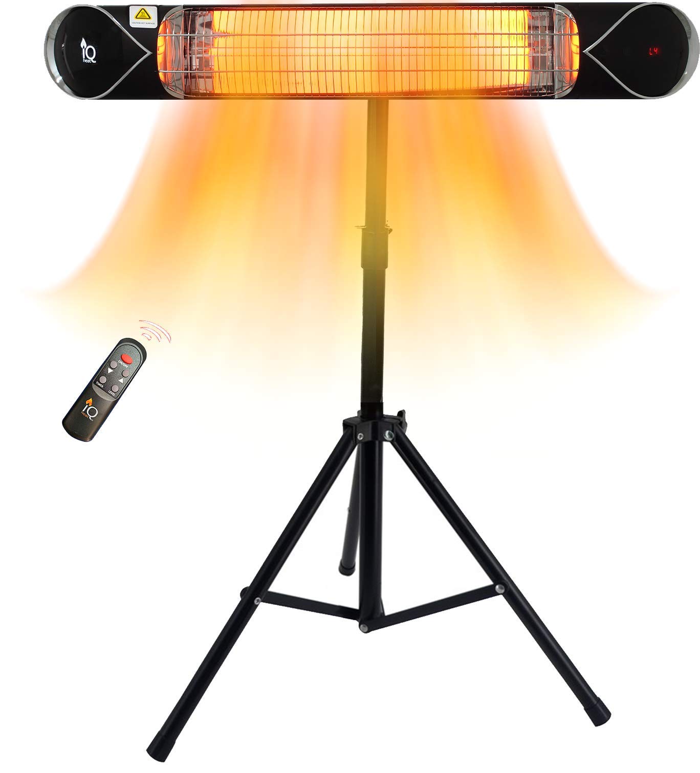 1500W Electric Outdoor Portable Heater with Stand - Weatherproof Infrared Heater for Indoor & Outdoor Use - Perfect for Patio, Garage, Camping, and Backyard Gatherings