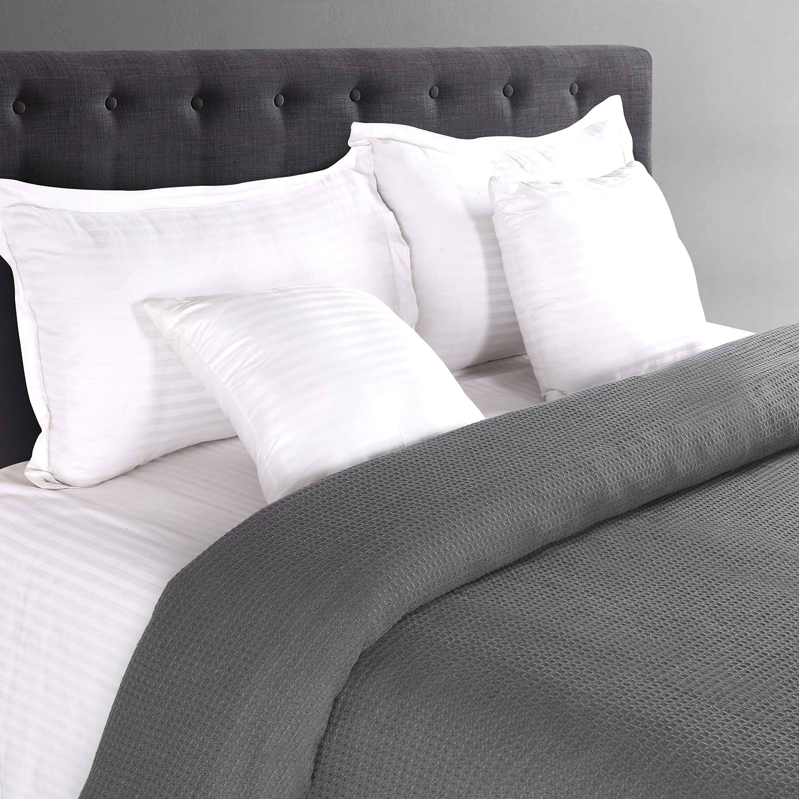 Glamburg 100% Cotton Thermal Blanket - Queen Size Waffle Weave Bed Blanket | Breathable, Soft & All-Season Comfort | Perfect for Cozy Nights, Guest Rooms & Winter Warmth