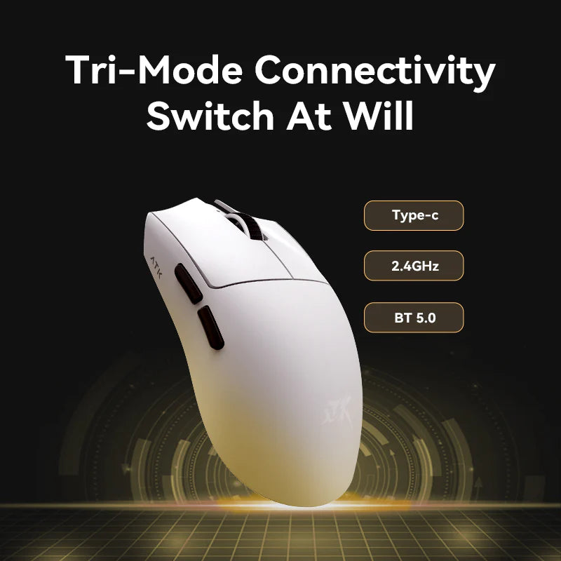 ATK Blazing Sky X1 Pro Wireless Gaming Mouse - 16000 DPI, 8K Polling Rate, Ergonomic Design, RGB Lighting - White (Includes 8K Dongle) - Perfect for FPS, MOBA & PC Gaming
