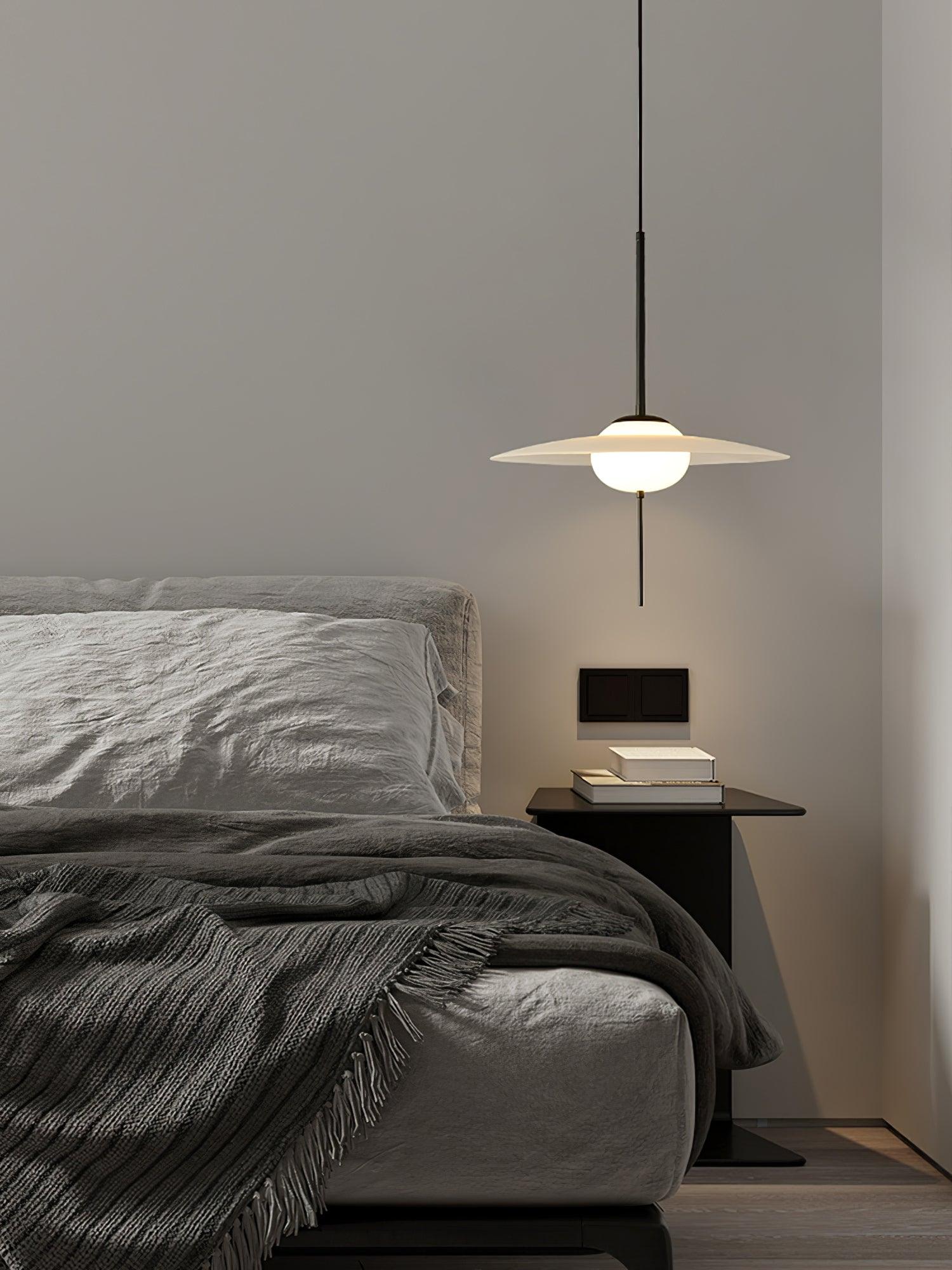 Modern Mono Pendant Light Fixture - Adjustable Hanging Lamp for Kitchen Island, Dining Room & Bedroom - Sleek Minimalist Design with Dimmable LED Bulb - Perfect for Home Decor & Interior Lighting