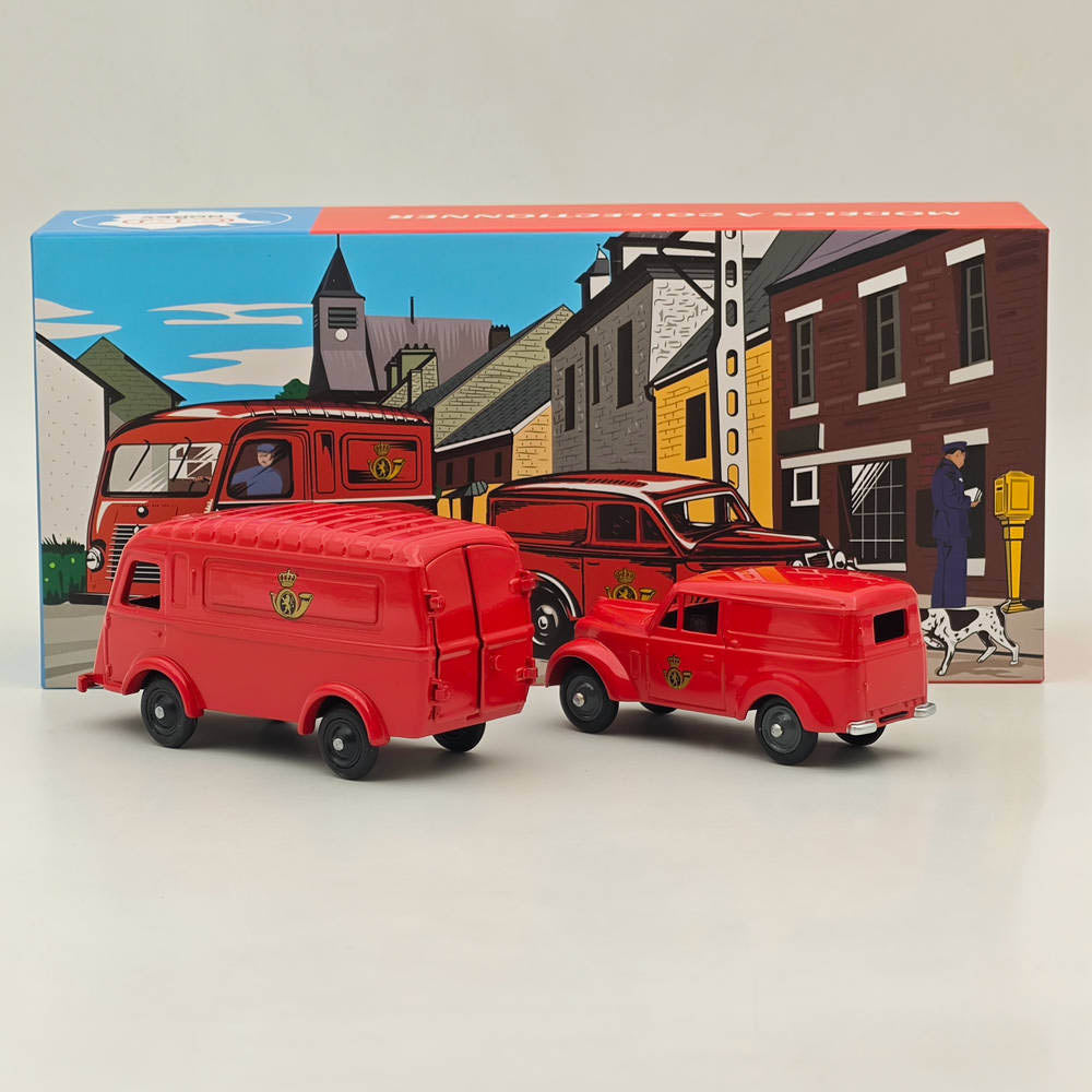 1/43 Scale NOREV C36102 Renault 1000kgs & Dauphinoise Belgian Post Pack Diecast Model Truck - Red Collectible Vintage Vehicle for Display, Gift, and Model Car Enthusiasts