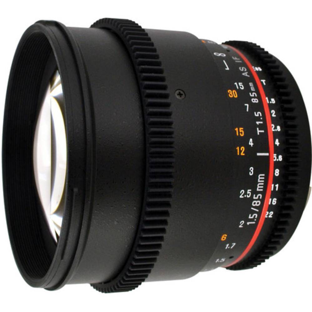 Bower 85mm T1.5 Full Frame Cine Lens for Sony A7 III A7R IV A9 - Professional Cinema Lens for Filmmaking, Videography & Portrait Photography - Perfect for Low Light Shooting & Cinematic Bokeh Effects