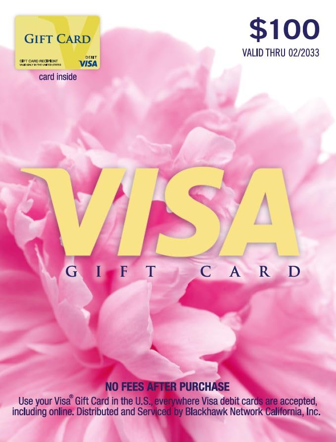 $100 Visa Gift Card - Perfect for Gifts, Shopping & Online Purchases - No Fees or Expiration - Ideal for Birthdays, Holidays & Special Occasions
