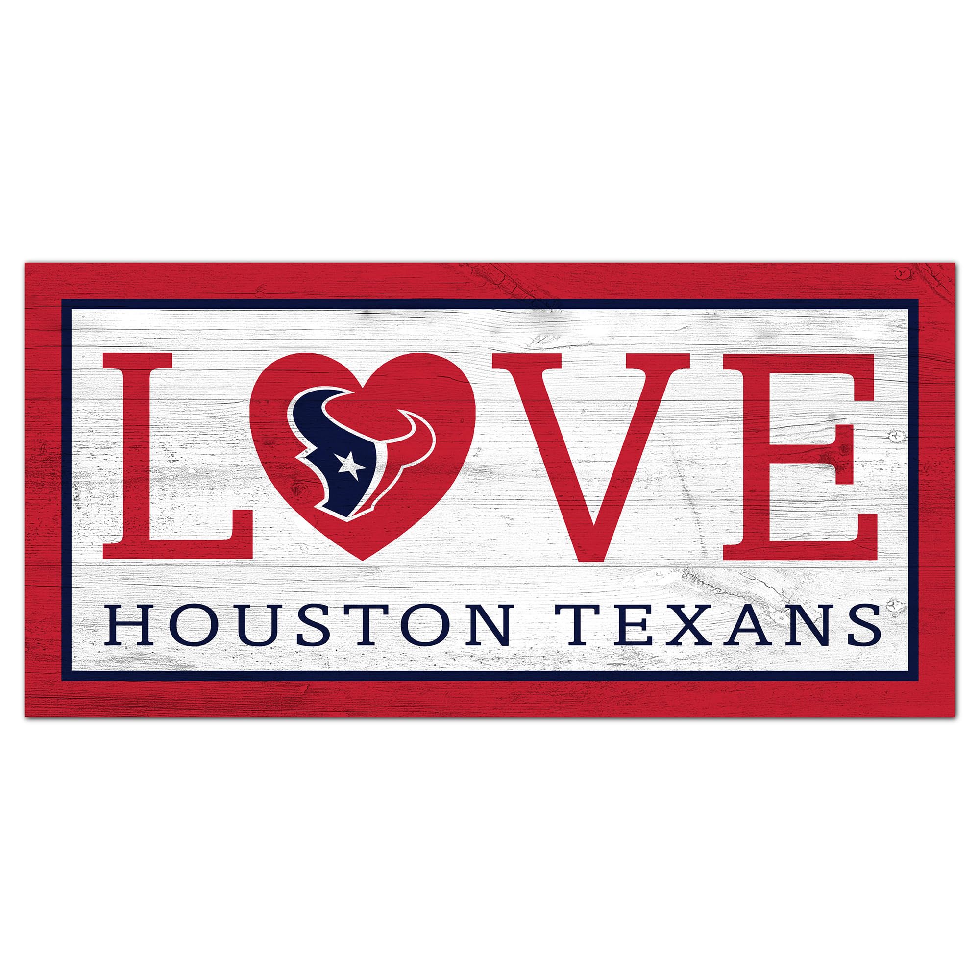 Fan Creations NFL 6'' x 12'' Team Love Sign - Perfect for Home Decor, Game Day Party & Sports Fan Gifts