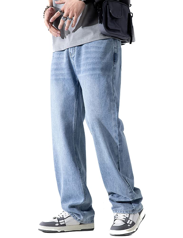 Men's Classic Straight Fit Denim Jeans - Regular Fit Comfortable Casual Pants for Everyday Wear | Perfect for Office, Weekend Outings & Date Nights