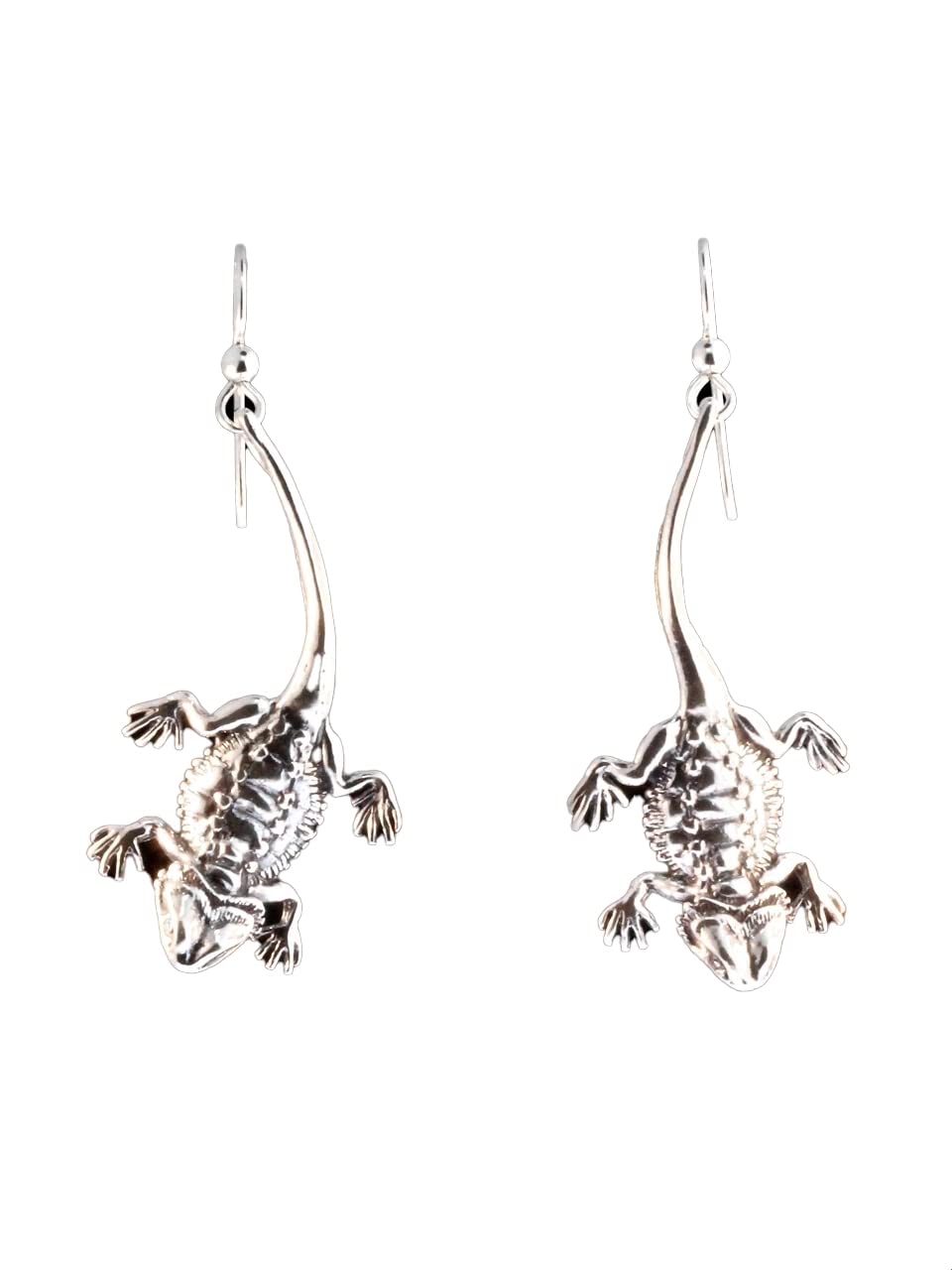 Sterling Silver Bearded Dragon Earrings - Handmade Lizard Charm Jewelry for Reptile Lovers | Perfect for Cosplay, Animal-Themed Parties & Unique Gifts