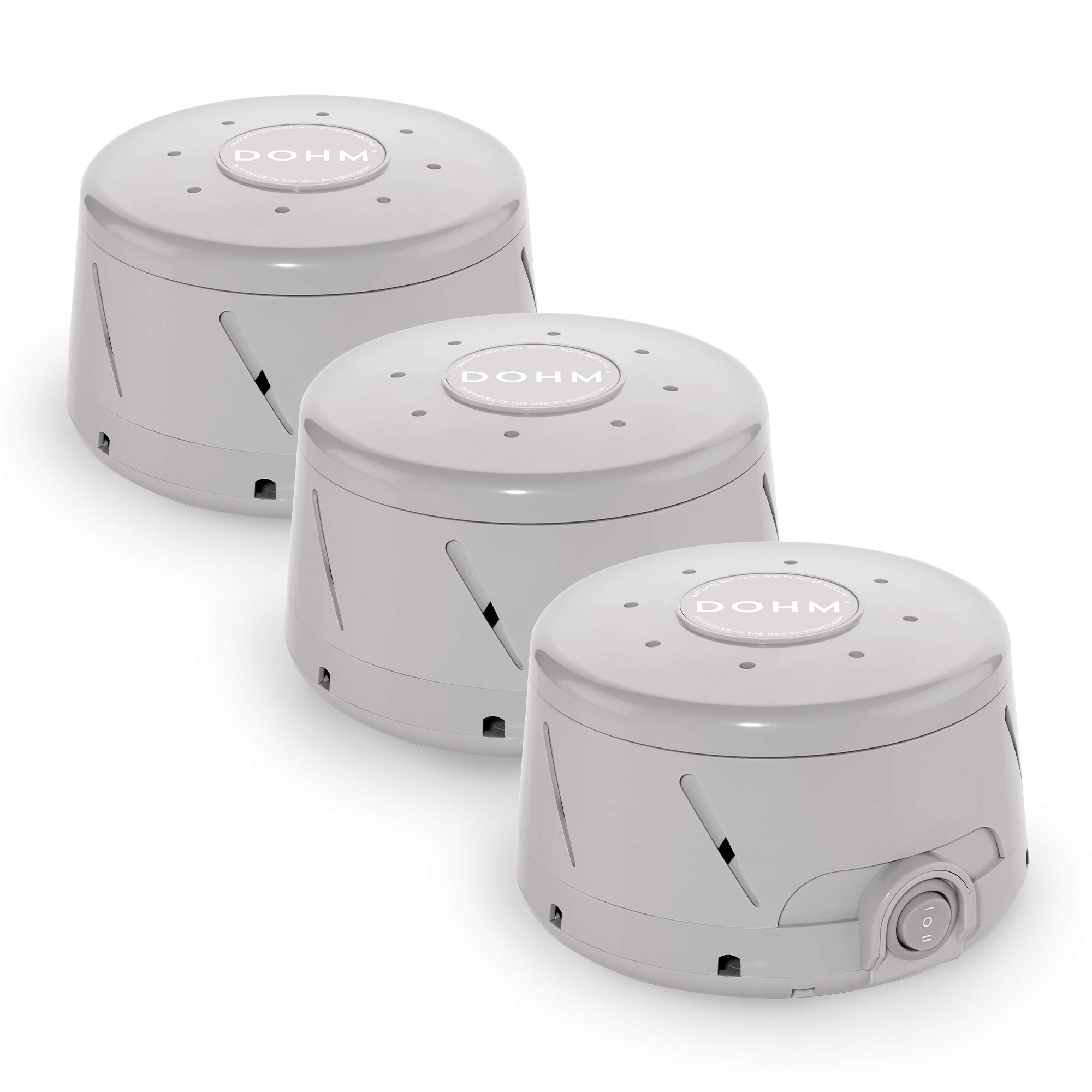 Yogasleep Dohm Classic (Gray 3 Pack) - Original White Noise Machine with Natural Fan Sound for Office Privacy, Travel, Meditation & Sleep Therapy - Noise Cancelling for Adults & Babies - Perfect for Home, Nursery, Work & Relaxation