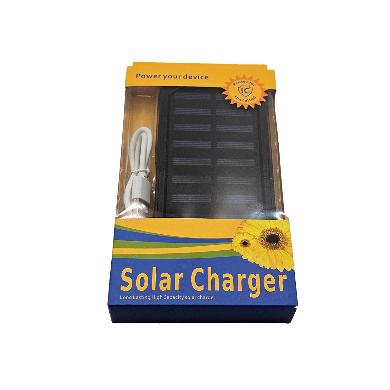 20000mAh Solar Power Bank - Portable Charger with Dual USB for Outdoor Camping & Emergency Power Backup