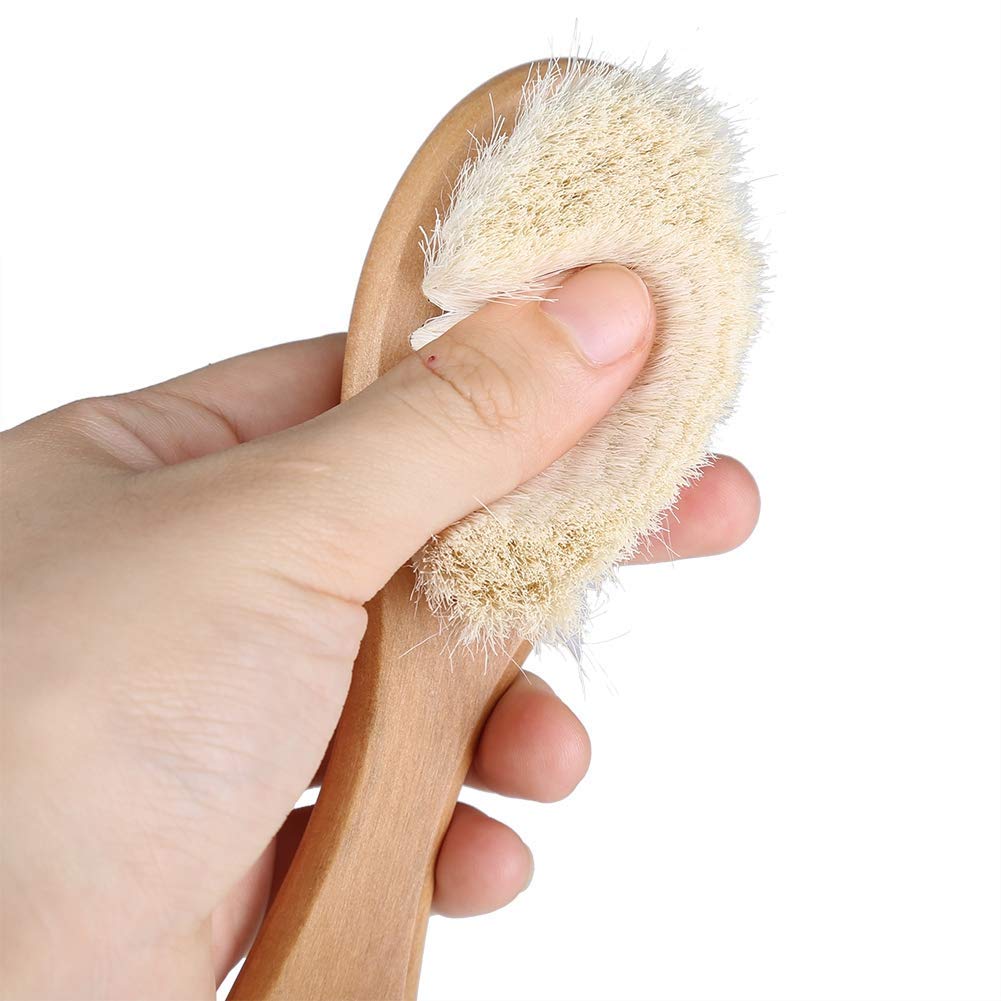 Soft Goat Bristle Baby Hair Brush with Natural Wooden Handle - Gentle Infant Scalp Massage & Grooming Comb for Newborns & Toddlers - Perfect for Daily Hair Care & Relaxing Bedtime Routine