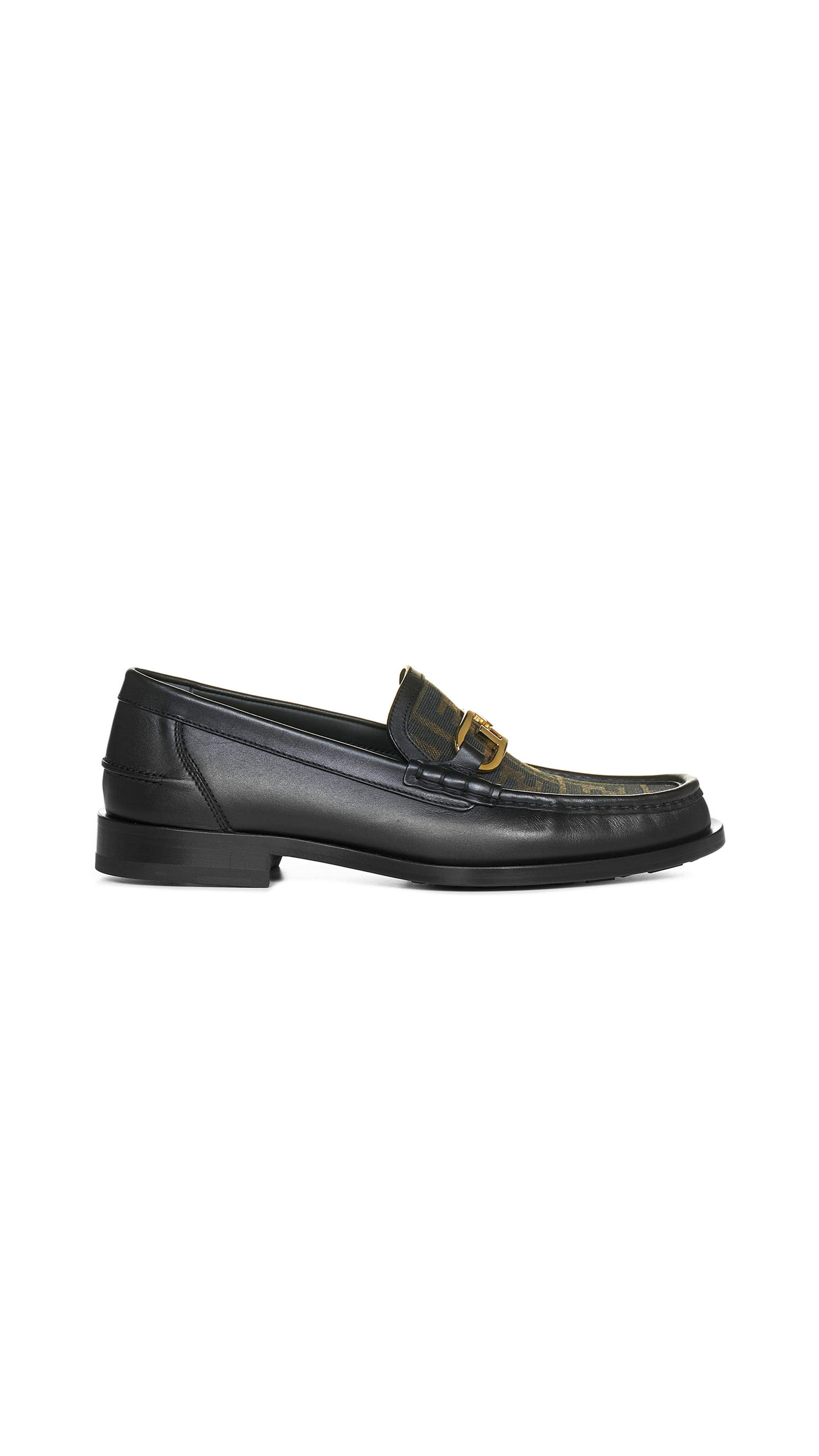 Fendi O'Lock Loafers for Women - Black Leather Slip-On Shoes | Comfortable & Stylish Dress Shoes for Work, Office & Formal Occasions