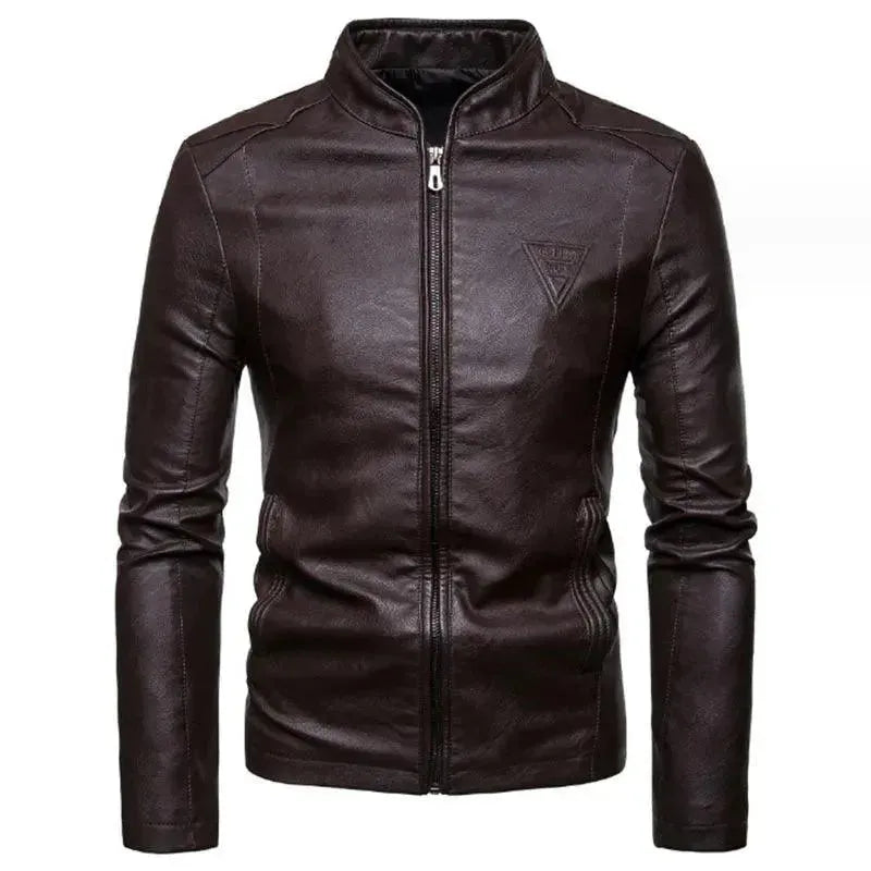 Urban Edge Slim Fit Leather Jacket for Men - Genuine Leather Motorcycle Jacket with Stylish Design - Perfect for Riding, Night Out & Casual Wear