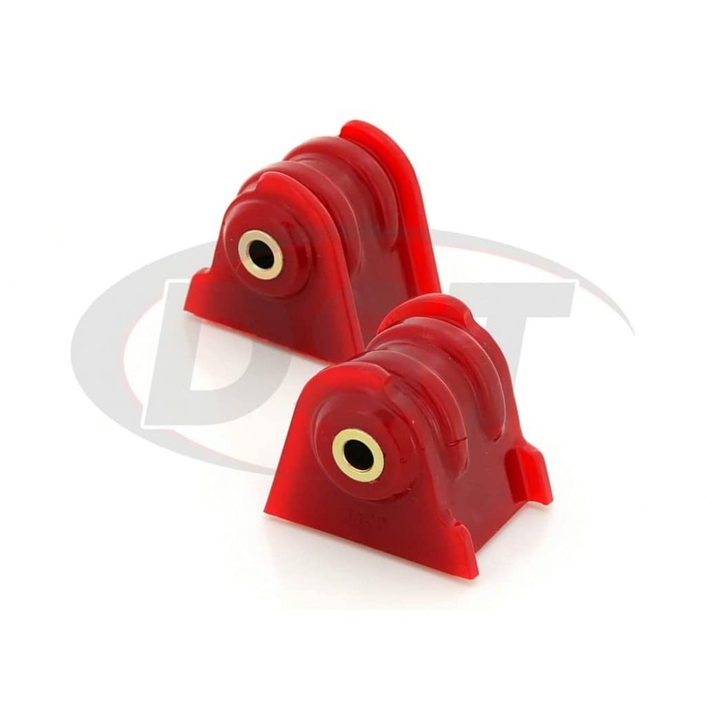Energy Suspension Motor Mount Set for 1987-2002 Jeep Comanche - 2 Piece Red Performance Kit (Part# 2.1104R) | Off-Road & Street Use | Enhanced Vibration Control & Engine Stability