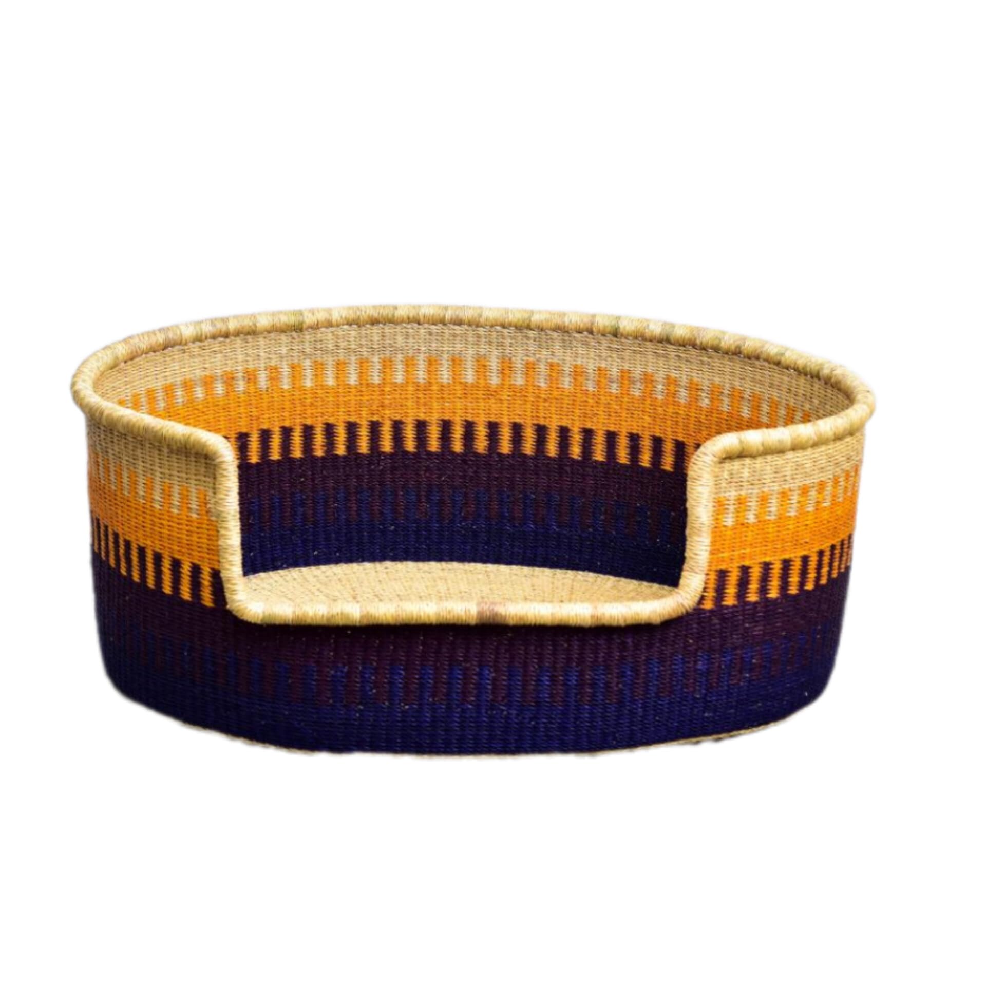 Premium Handmade Eco-Friendly Woven Dog Bed Basket with 3