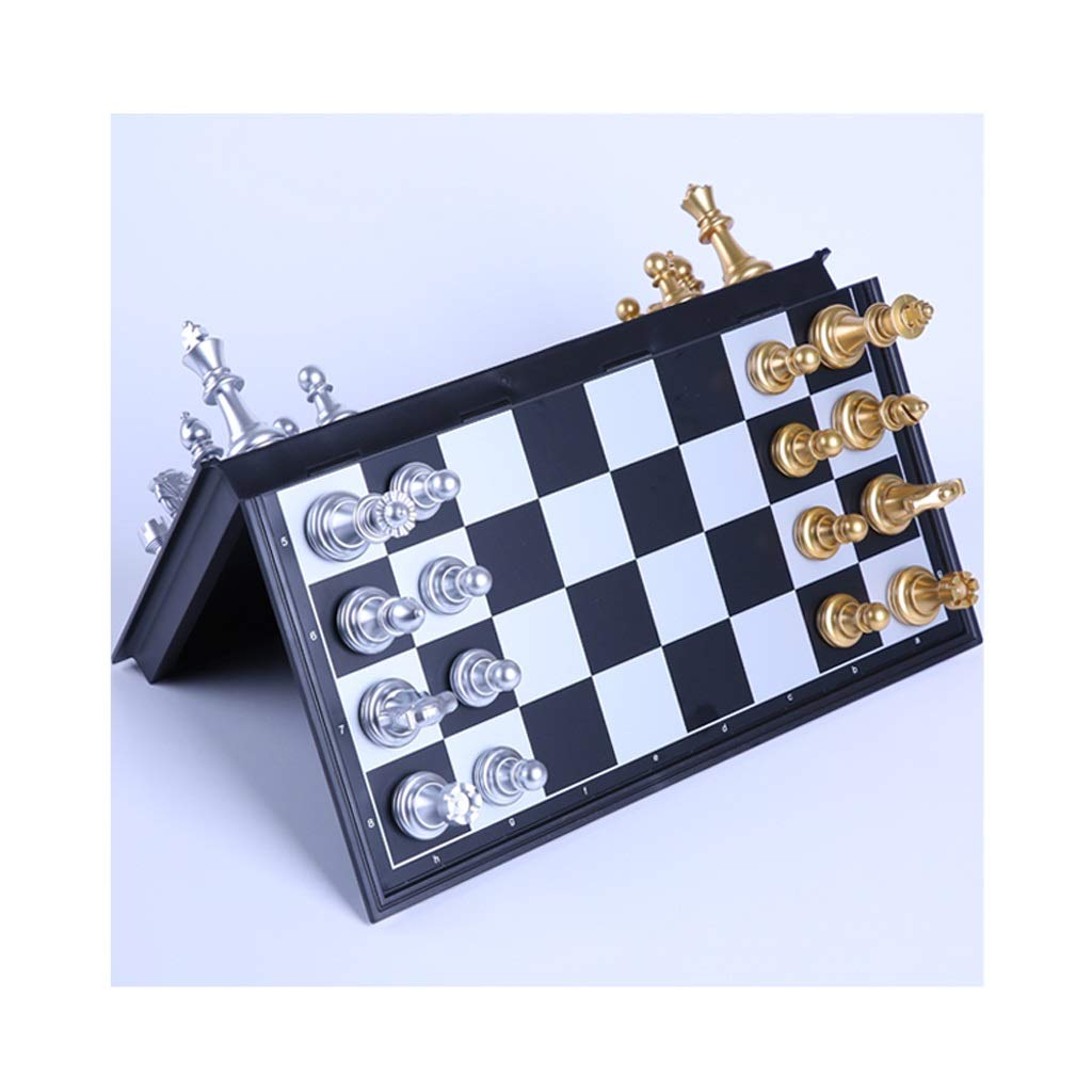 WPBOY Magnetic Travel Chess Set - Foldable 11.4 Inch Chess Board with Storage Compartment | Portable Game for Kids & Adults | Perfect for Travel, Camping & Family Game Nights