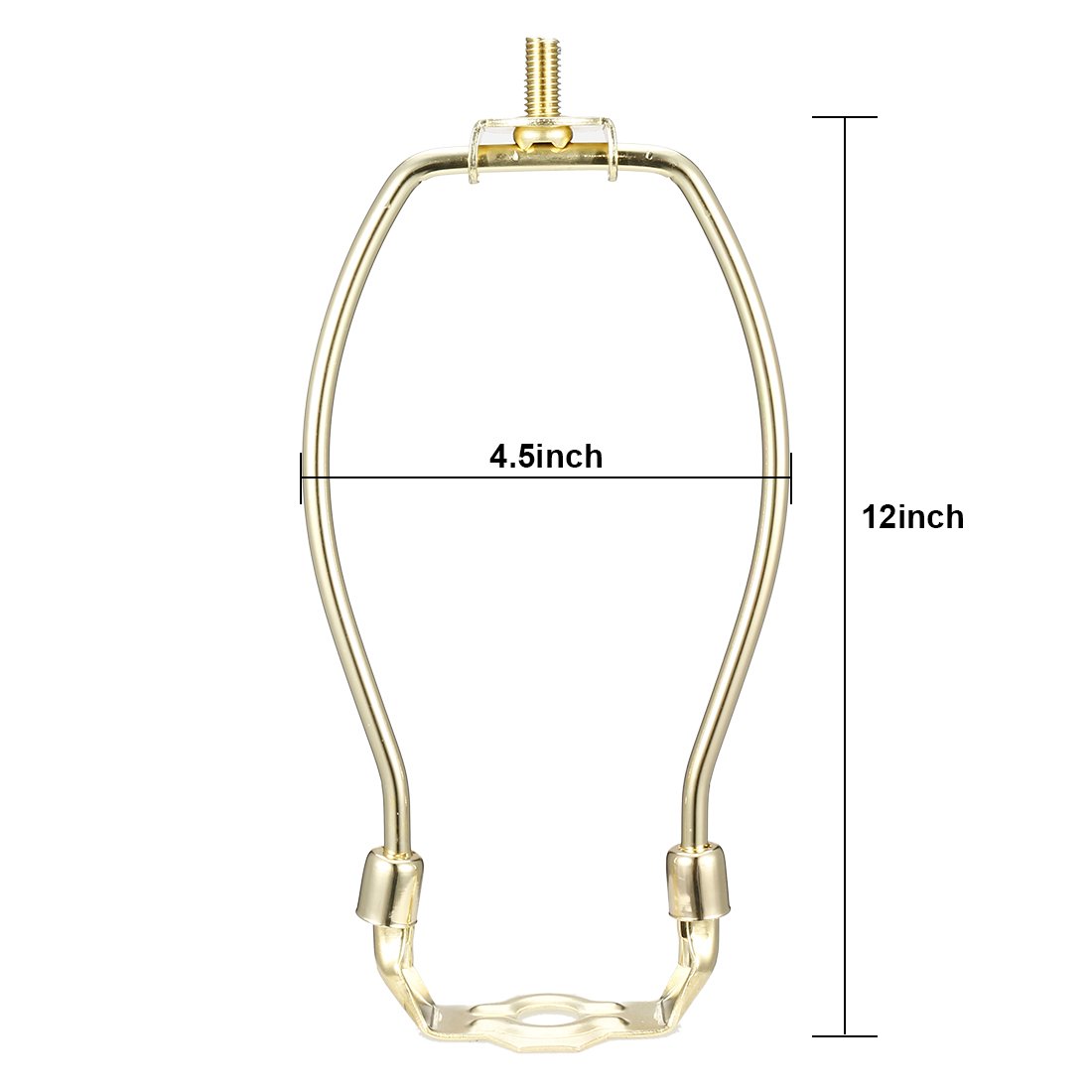 uxcell 12 Inch Brass Lamp Harp Holder for Table & Floor Lamps - Perfect for Home, Office, and Living Room Lighting Decor