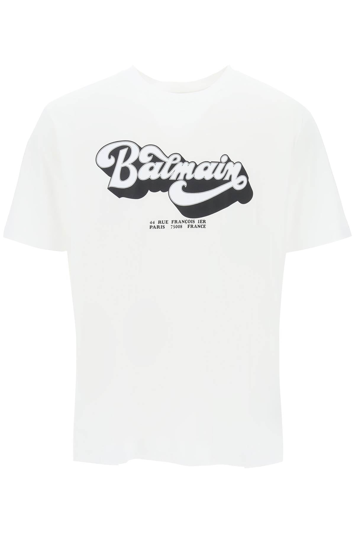Balmain Retro 70's Print T-Shirt for Men & Women - Vintage Style Cotton Tee for Casual Wear & Street Fashion