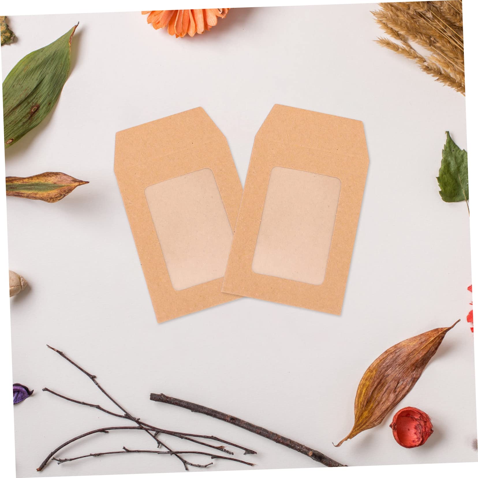 STOBOK 50 Pack Clear Kraft Paper Envelopes - Bank Document Envelopes, Greeting Card Sleeves, Wedding Invitation Holders - Perfect for Thank You Cards, Baby Announcements & Stamp Storage (Transparent, Eco-Friendly)