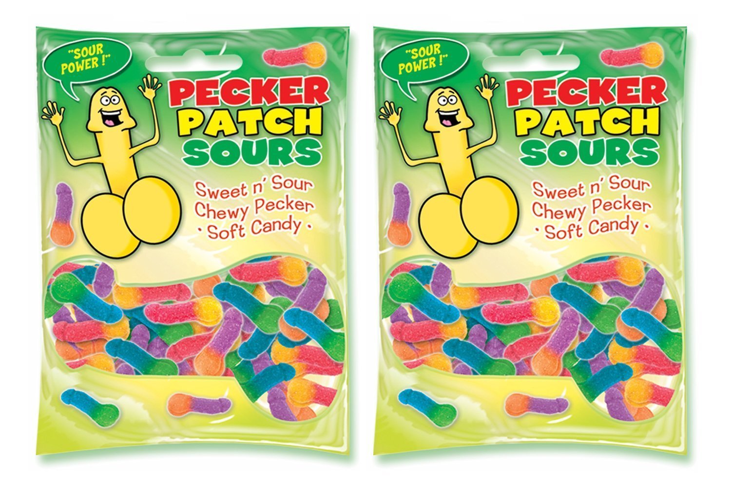 Bachelorette Party Favors - Pecker Patch Sour Gummy Candy (2 Pack) | Fun Bachelorette Party Supplies & Adult Party Gifts for Girls Night Out
