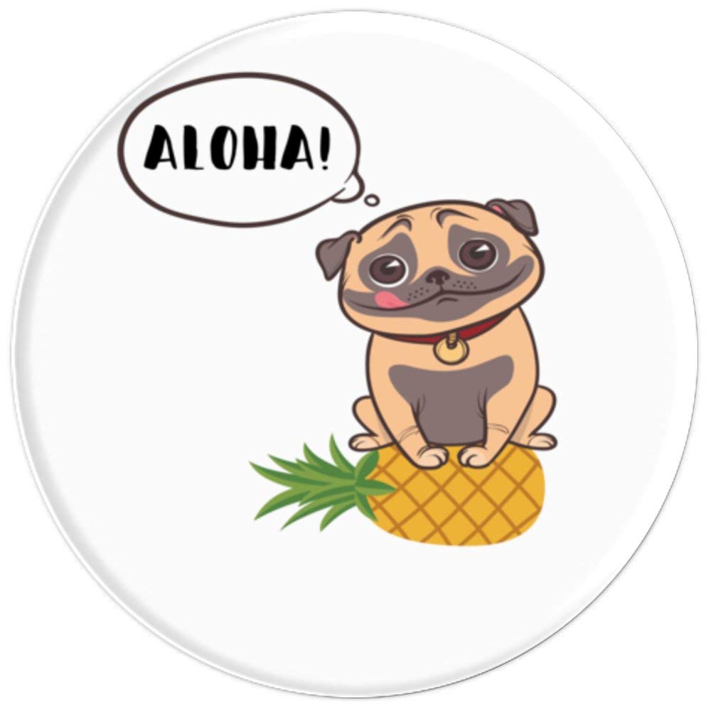 Pineapple Pug Summer Vacation Tropical Fruit Dog Lover Grip - Cute Dog-Themed Phone Case for iPhone & Samsung - Perfect for Beach Trips, Pool Parties & Summer Adventures