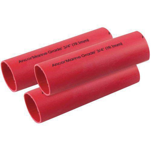 0.75 X 3 Inch Heavy Wall Heat Shrink Tubing - Red (Pack of 3) | Electrical Insulation, Wire Protection for DIY, Automotive & Marine Use