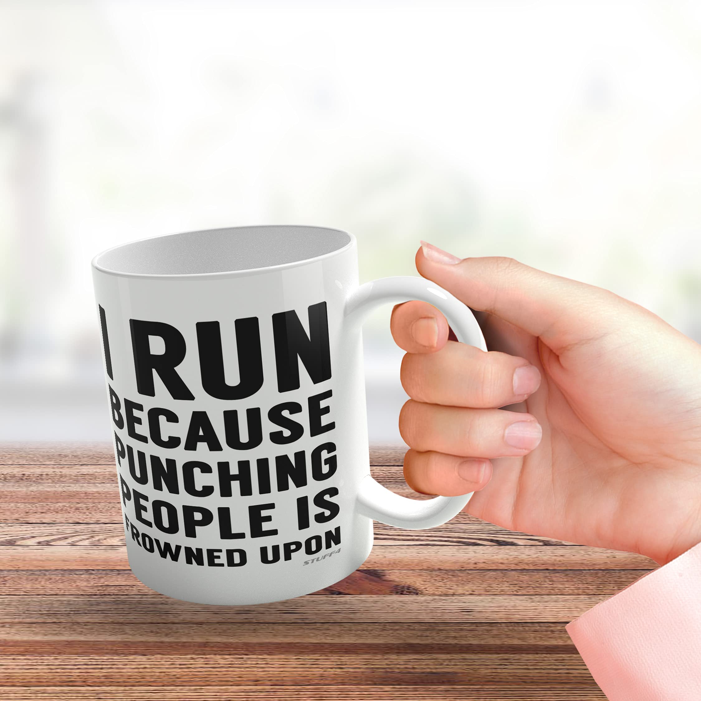 Funny Triathlon Runner Mug - 11oz Ceramic Coffee Cup for Runners | Half Marathon Gift for Women & Men | Dishwasher Safe | Perfect for Birthday, Christmas & Congratulations | Great for Post-Race Celebrations & Office Use