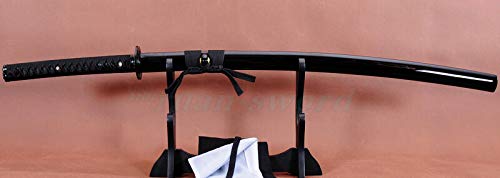 1060 High Carbon Steel Full Tang Katana - Authentic Japanese Samurai Sword with Musashi Tsuba - Perfect for Martial Arts Training, Cosplay, and Collectors