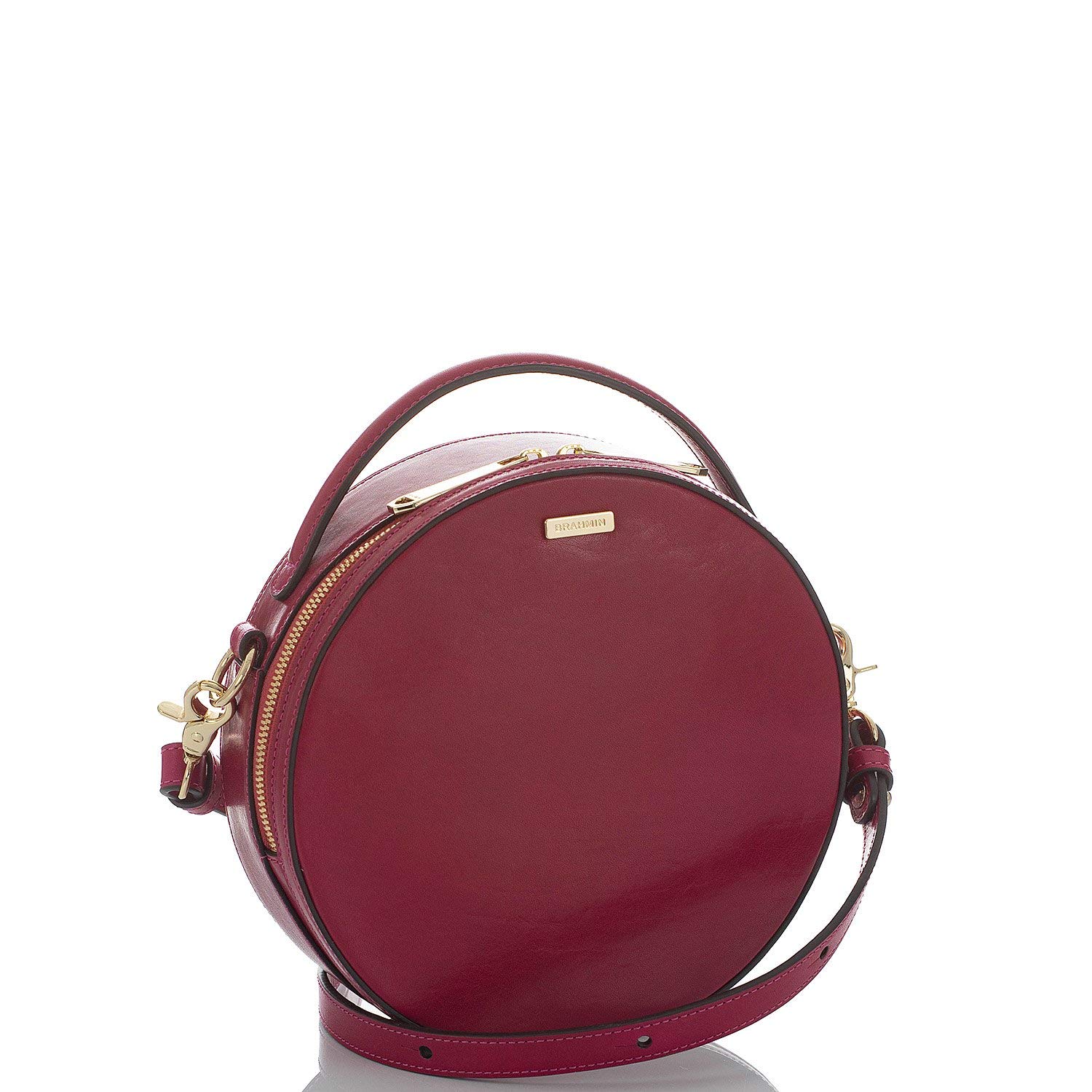 Brahmin Lane Leather Shoulder Bag in Fuchsia - Stylish Crossbody Purse for Women, Perfect for Work, Travel, and Everyday Use