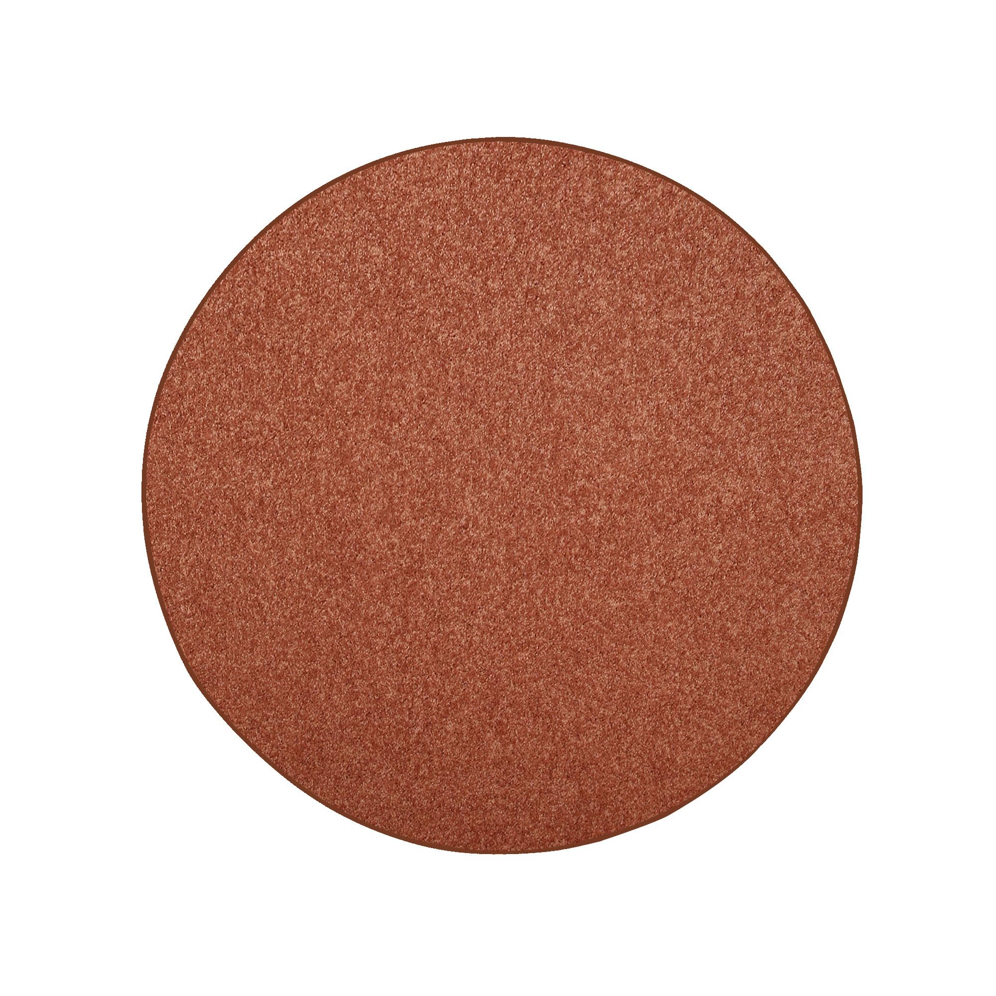 Ambiant Broadway Collection Kids' Favorite Round Area Rug - 7' Rust Color, Stain Resistant Indoor Rug for Living Room, Bedroom, Entryway | Pet & Child Safe | USA Made | Perfect for Playrooms, Nurseries & High-Traffic Areas