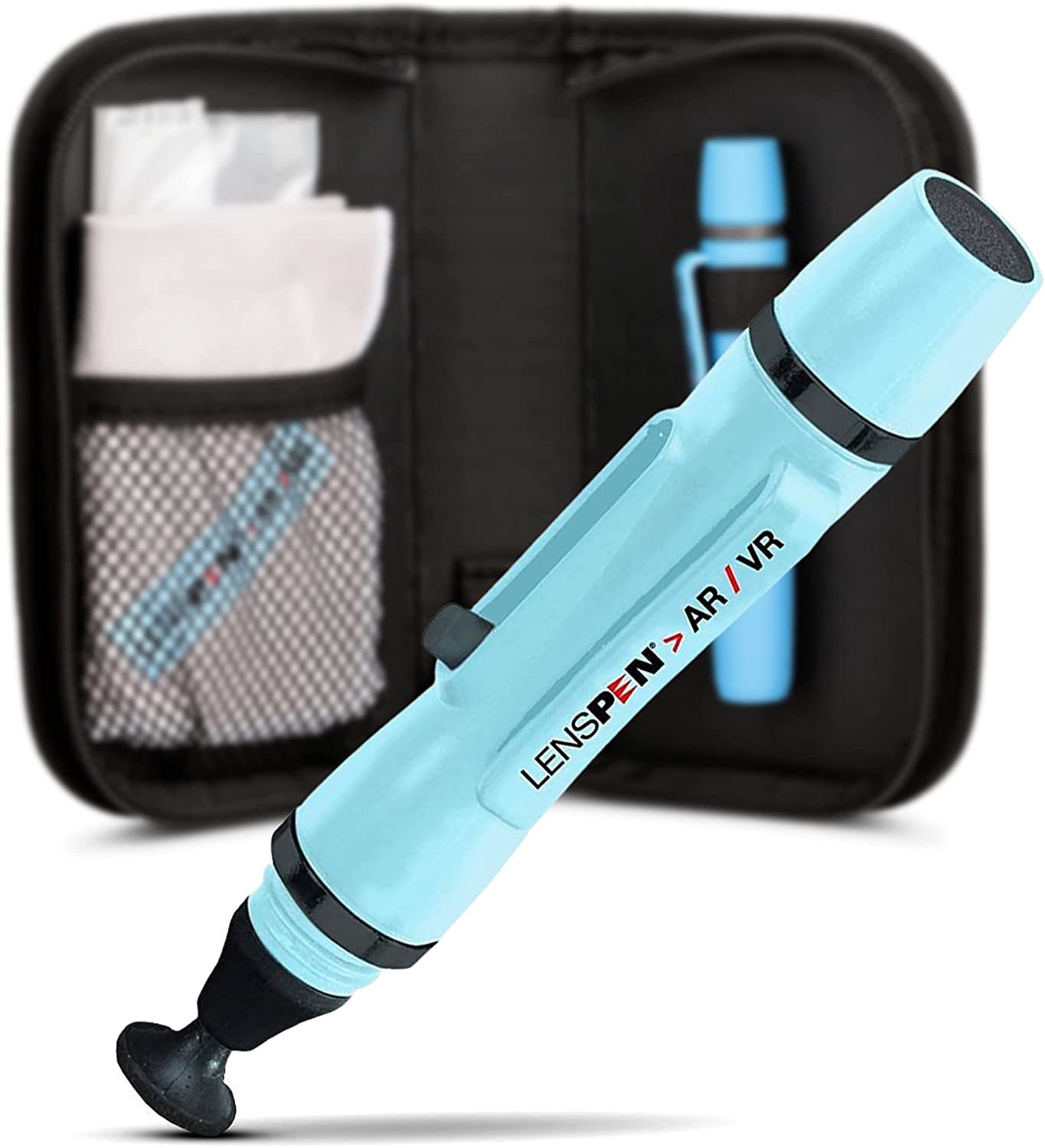 Original LensPen VR Headset Cleaning Kit - Black Carbon Fiber Cleaning Tool for Oculus, Valve Index, PSVR & HTC Vive - Removes Fingerprints, Dust & Grease - Anti-Fog Solution for Virtual Reality Goggles - Perfect for Gaming, VR Training & Home Entertainment Use