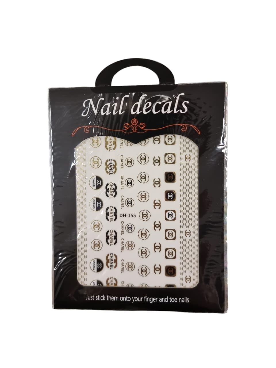 Luxury Designer Nail Decals - LouisDH 155 Premium Nail Stickers for Women | Elegant Nail Art for Parties, Weddings & Special Occasions