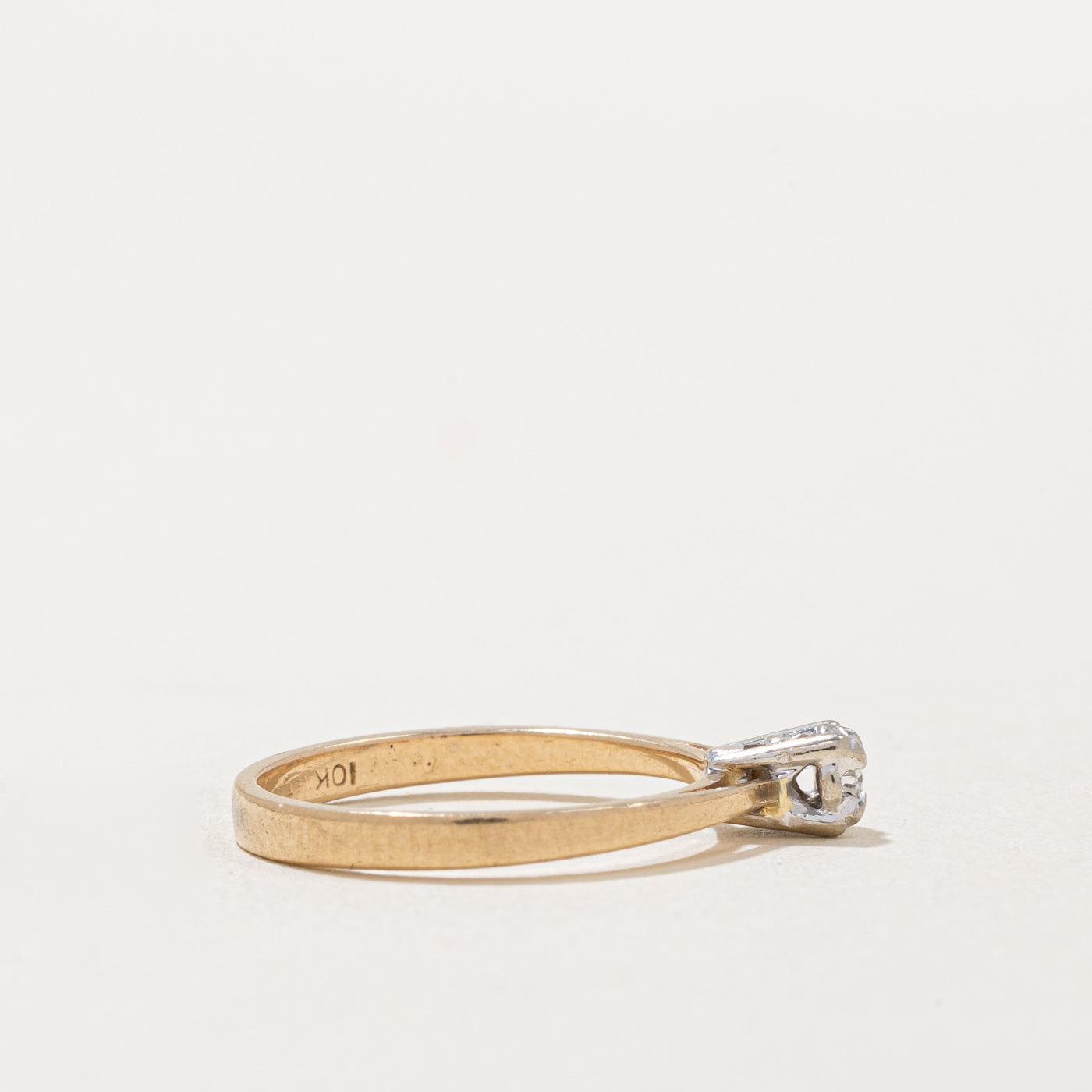 0.03ct Illusion Set Diamond Ring - Size 4.5 | Elegant Wedding Band, Anniversary Gift for Her | Perfect for Engagement, Proposal & Special Occasions