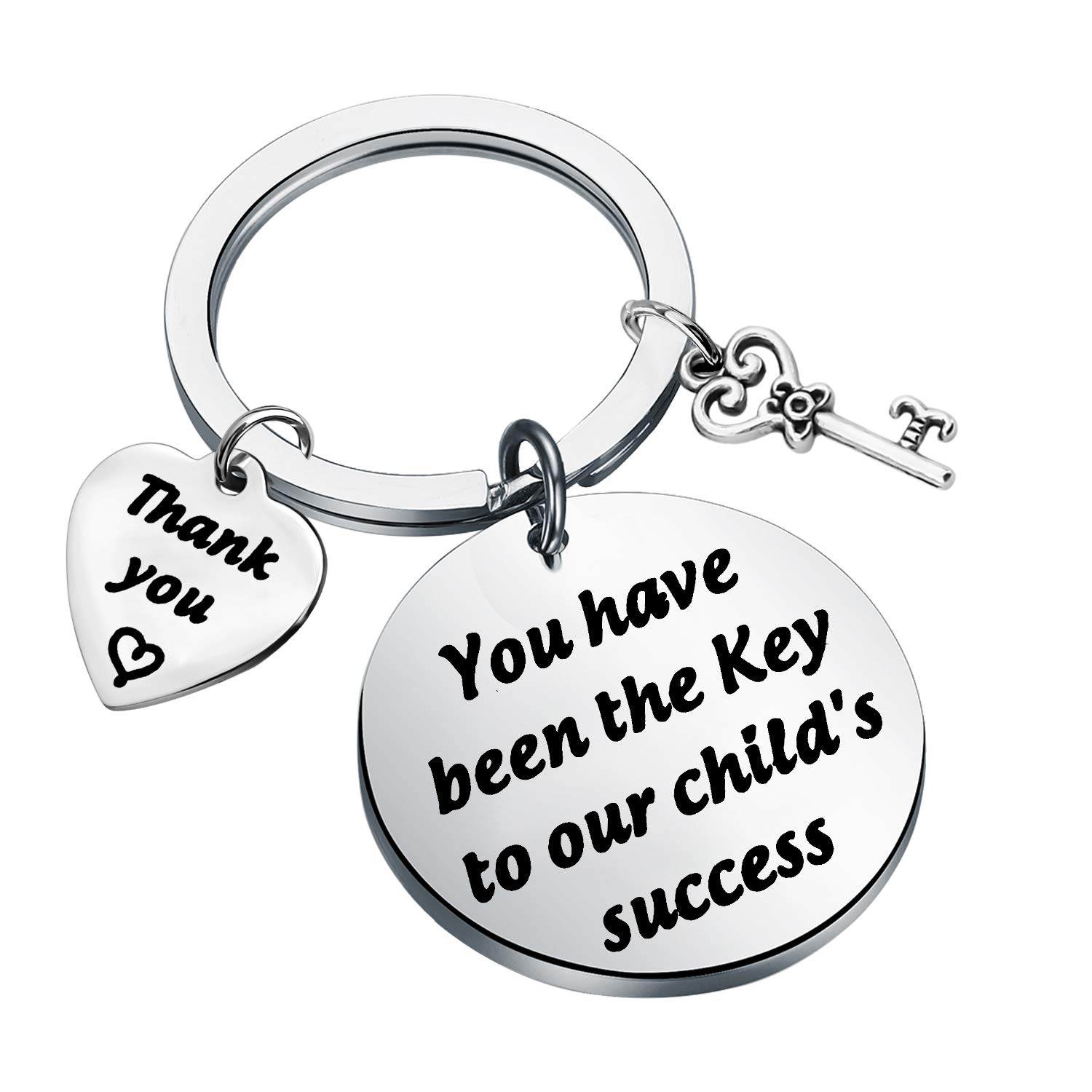 Personalized Teacher Appreciation Keychain - 'You've Been the Key to Our Child's Success' - Thoughtful End of Year Gift for Preschool & Elementary Teachers - Perfect for Teacher's Day, Retirement & Thank You Gifts