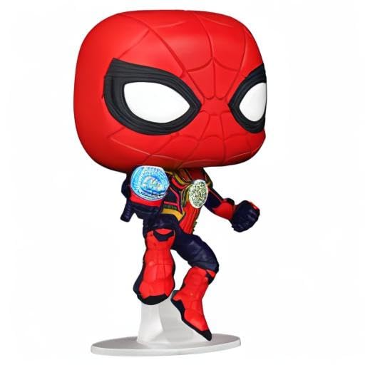 Funko Pop! Marvel Spider-Man No Way Home - Spider-Man Integrated Suit Vinyl Figure with Pop Protector Case | Collectible Action Figure for Marvel Fans, Home Decor, Office Display & Gift Idea