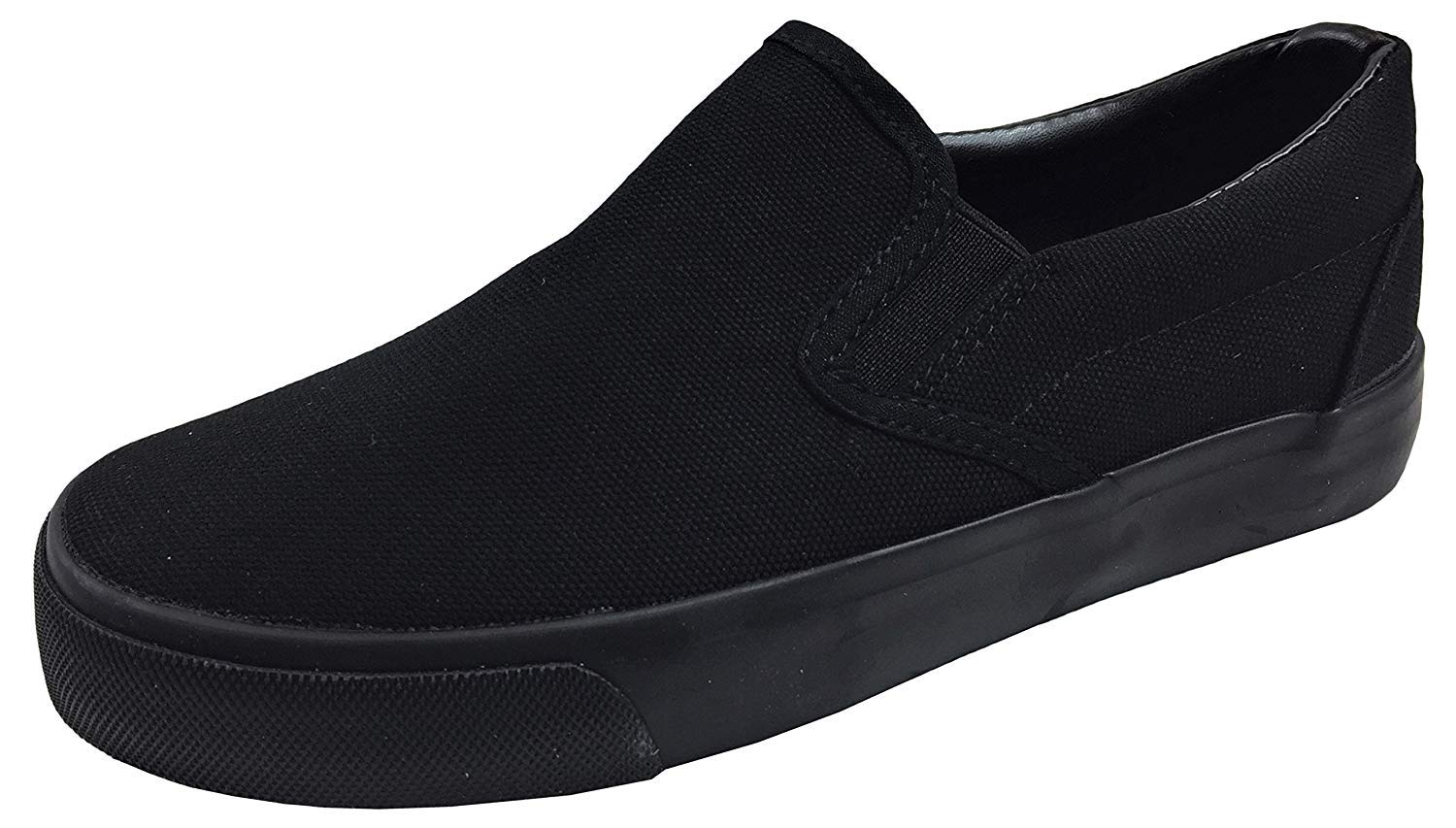 Kids' Classic Slip-On Canvas Sneakers - Comfortable Casual Shoes for Boys & Girls - Perfect for School, Playground & Everyday Wear