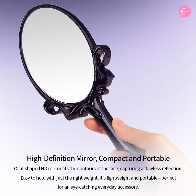Kaleidos Desire Collection Uterus Flower Handheld Mirror - Elegant Compact Makeup Mirror for Vanity, Travel & Gift Giving