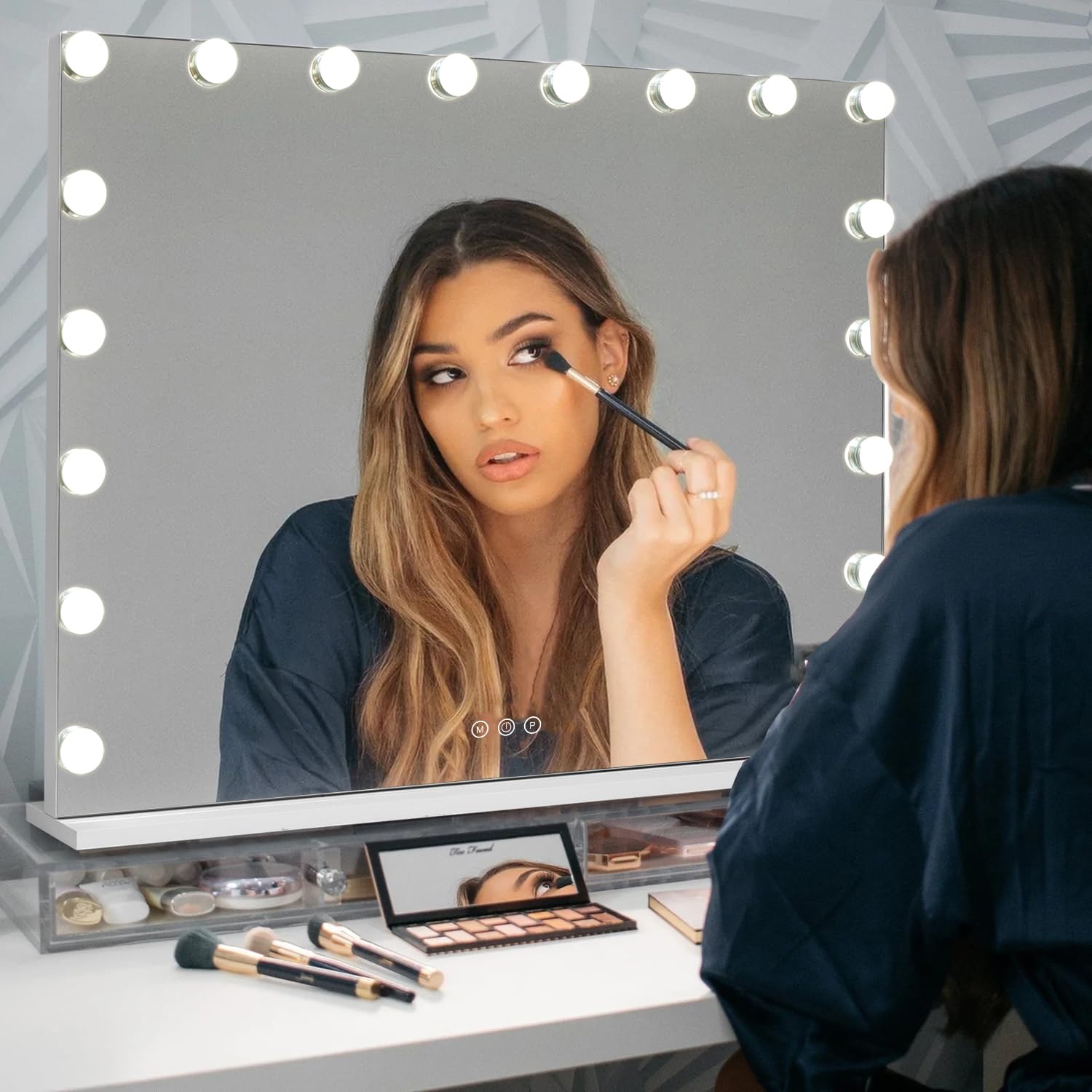 SHOWTIMEZ 18 LED Lighted Vanity Mirror - Large Hollywood Makeup Mirror with Adjustable Brightness (31.5