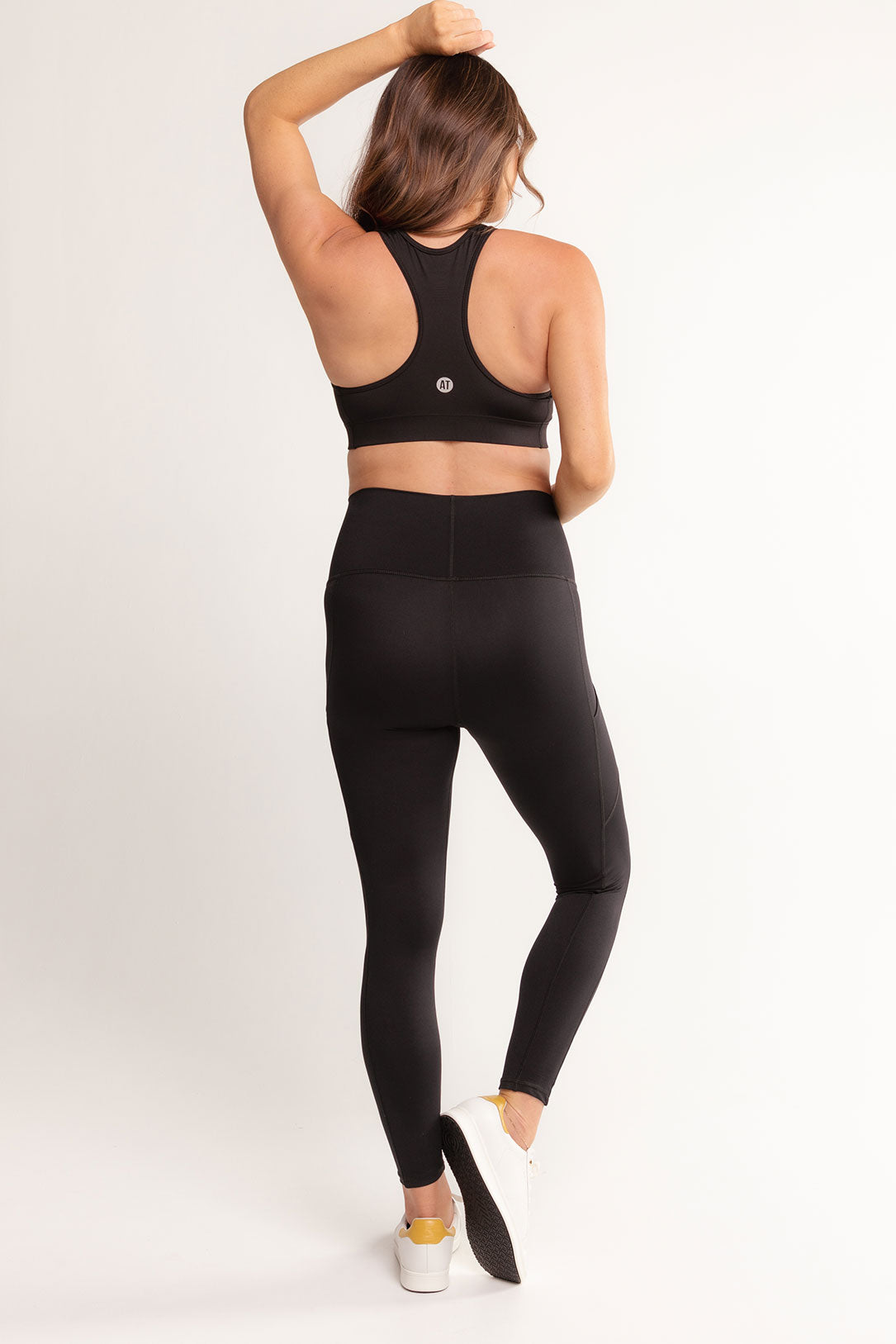 Best Maternity Support Leggings with Pockets - Black - Comfortable Pregnancy Workout & Everyday Wear