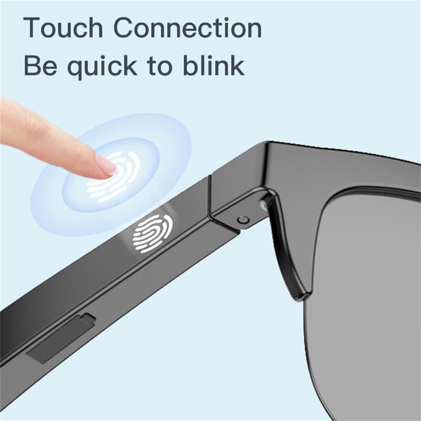 Smart Polarized Bluetooth Sunglasses with Built-in Mic & Speakers - Voice Assistant Enabled, UV Protection Audio Glasses for Running, Driving & Outdoor Activities