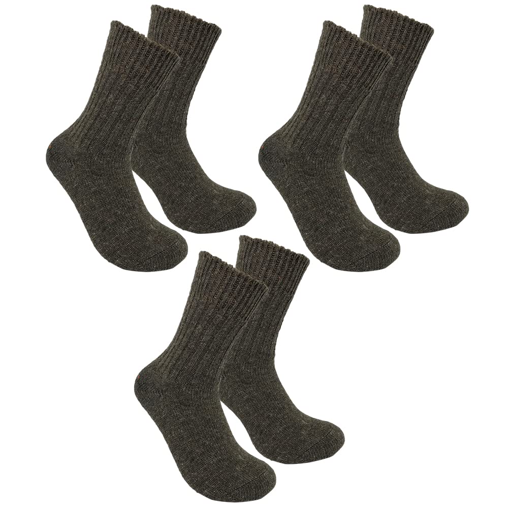 Premium Organic Virgin Wool Boot Socks for Men & Women - Warm Winter Hiking & Outdoor Socks (Sizes 6-13.5) - Perfect for Snow Boots, Cabin Wear & Cold Weather Adventures