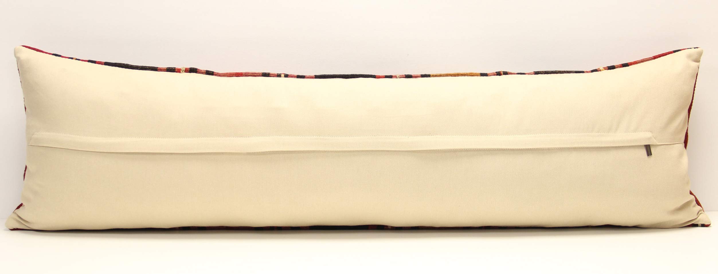 King Size Kilim Pillow Cover 14x47 Inch - Boho Chevron Lumbar Throw Pillow Case for Twin XL Bed, Sofa & Home Decor | Housewarming Gift, Bohemian Living Room & Bedroom Accent